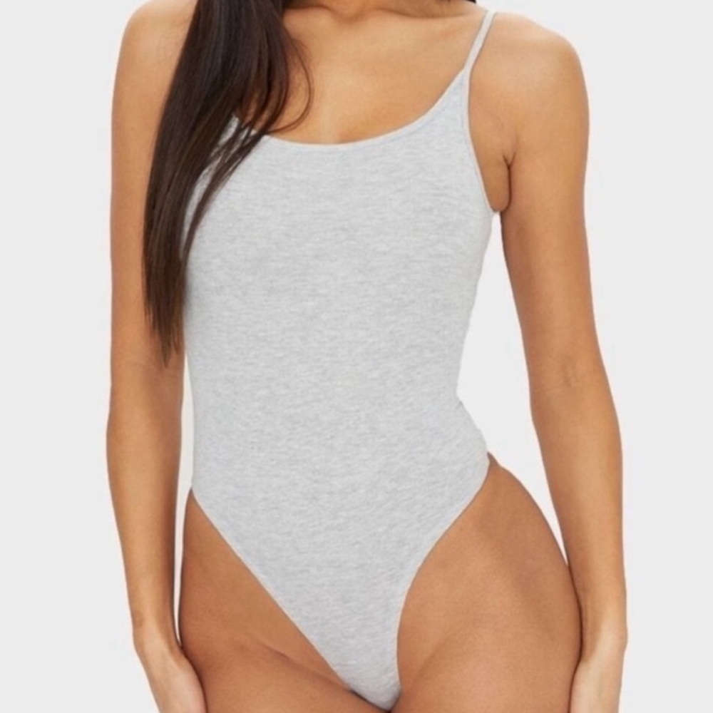 PrettyLittleThing Light Gray Bodysuit